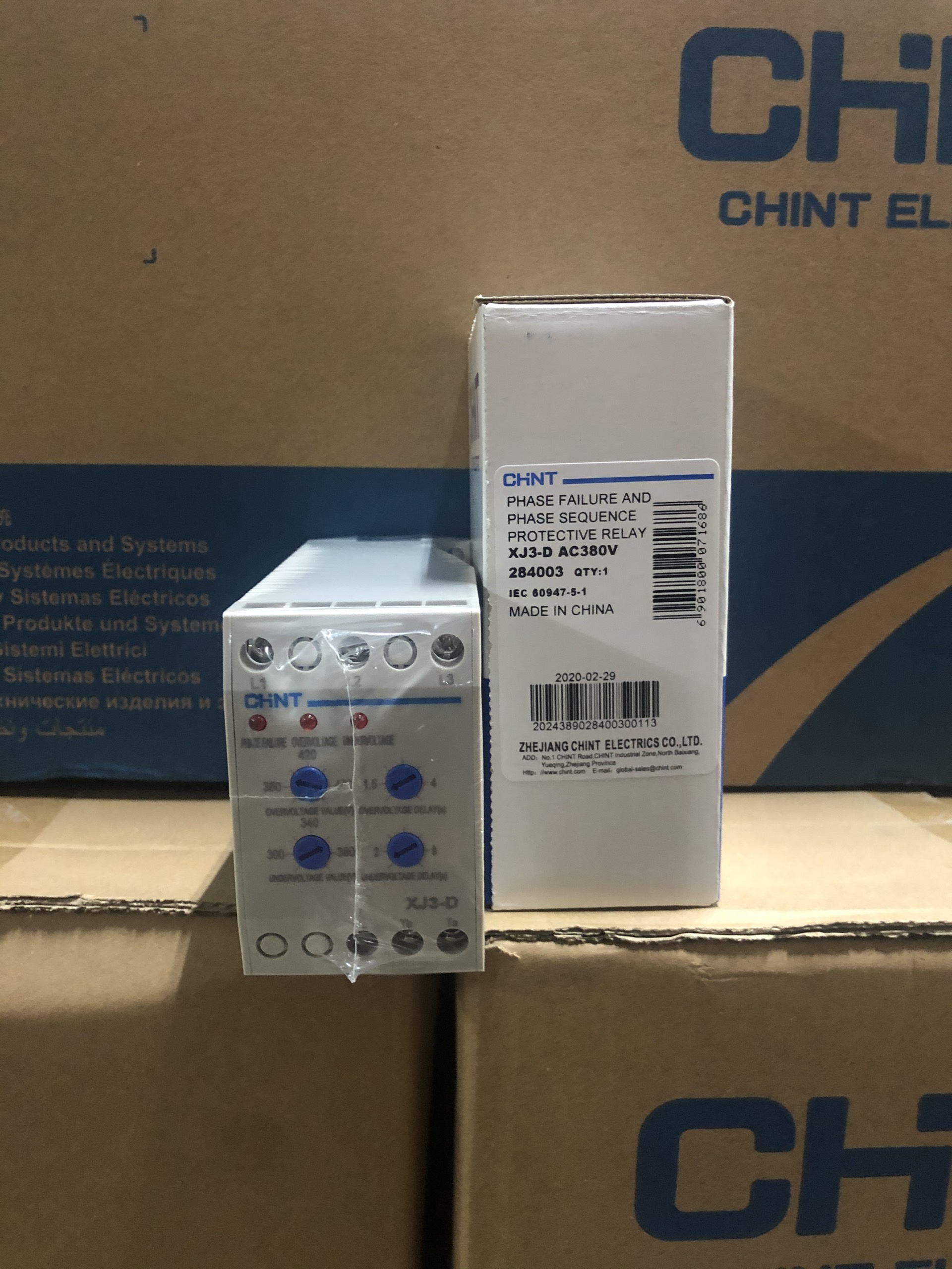 BẢO VỆ MẤT PHA XJ-3D CHINT CHÍNH HÃNG