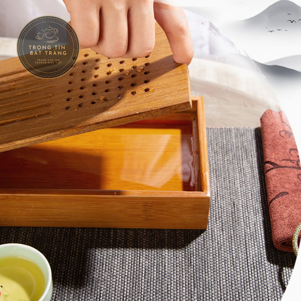 Khay Trà Đạo Chất Liệu Tre Cao Cấp
