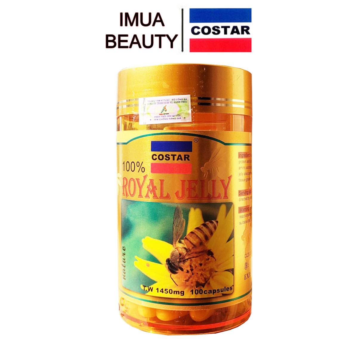 [Có tem phụ] Chính Hãng Viên Sữa Ong Chúa Costar Royal Jelly Soft Gel Capsules 1450mg
