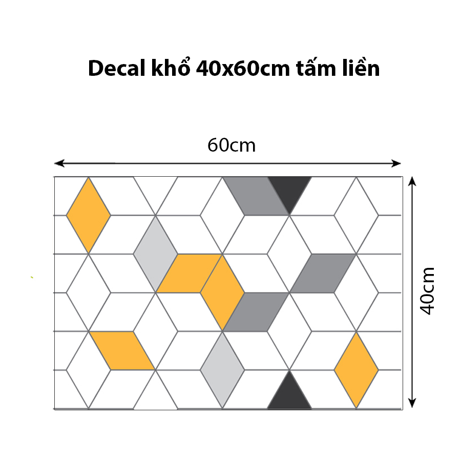 Decal gạch bông Box line - Decal dán tường - Sắc nét bền đẹp