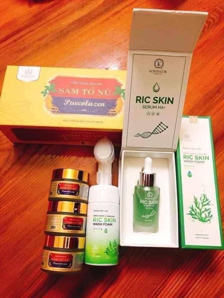 [HCM]Combo srum ric skin + sưa rưa măt ric skin