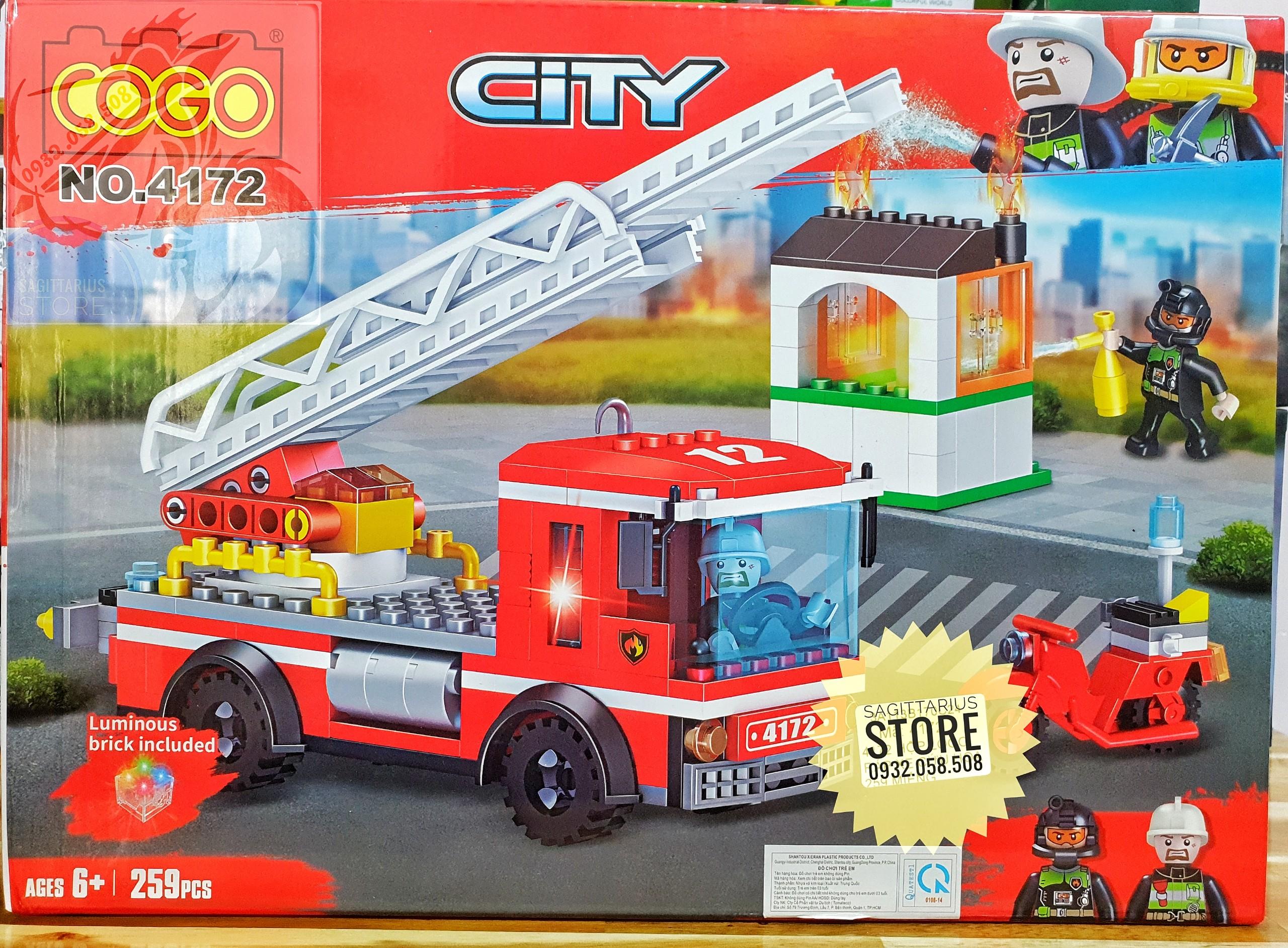 Bộ lego lắp ráp xe cứu hỏa cogo 4172 chưa có đánh giá