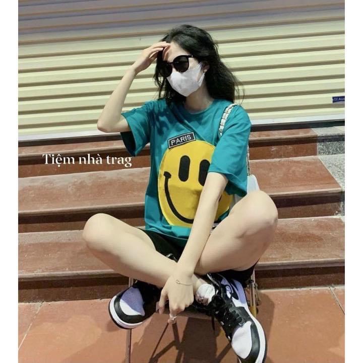 [freship] Áo phông mặt cười fom thụng chất cotton,ln