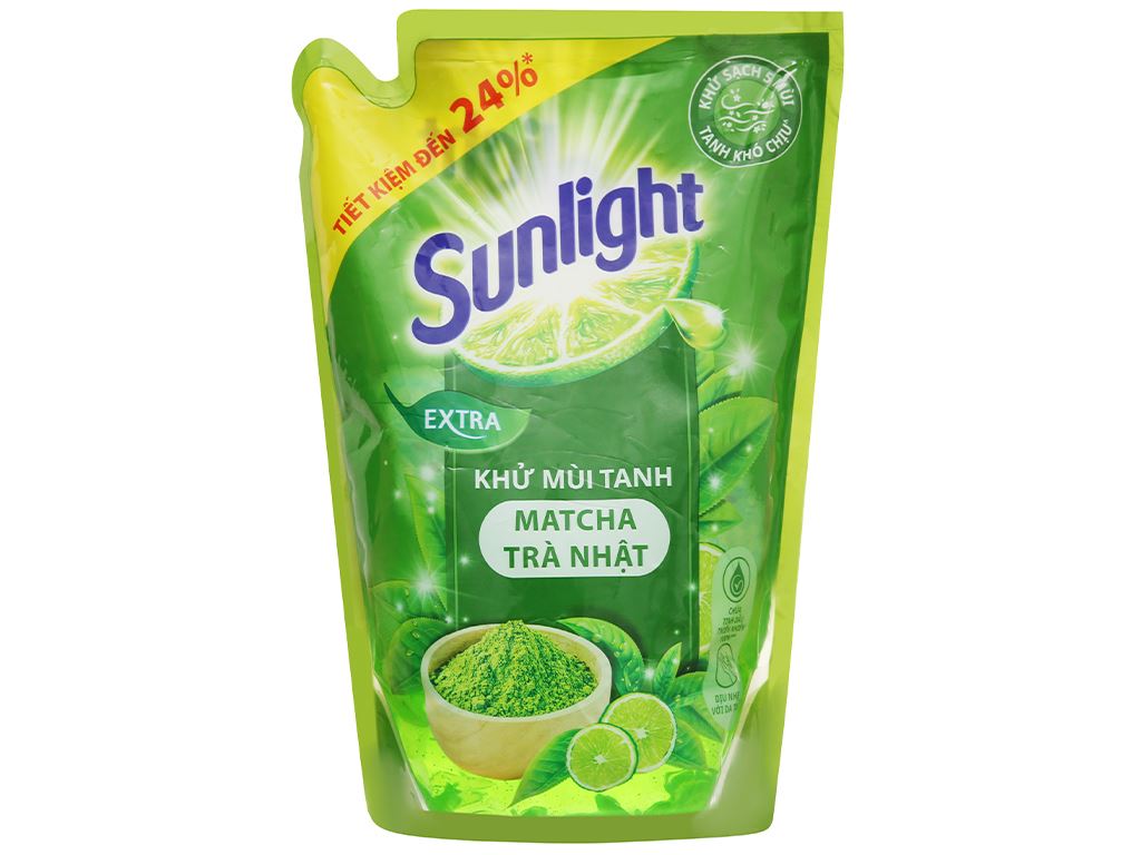 Nước rửa chén Sunlight matcha trà Nhật túi 750 ml