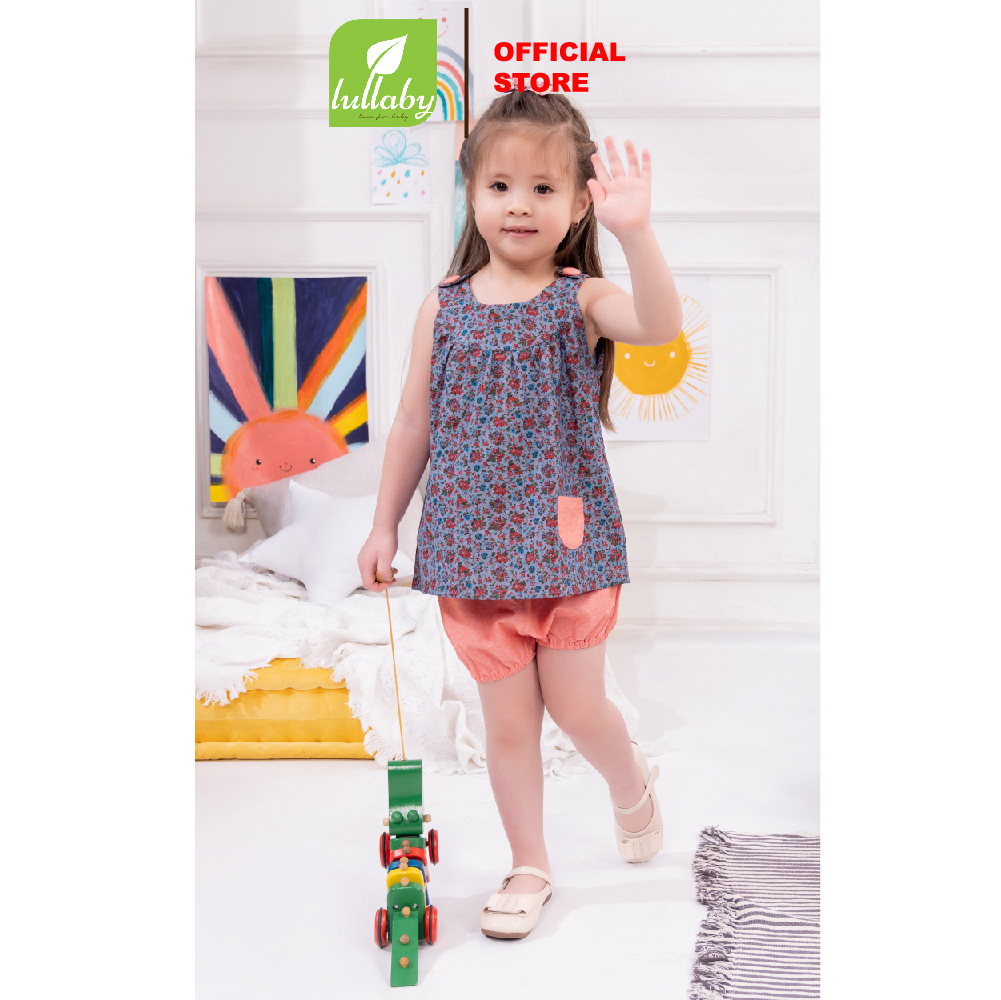 LULLABY - NH180V - Bộ bé gáiái sát nách vai chồm