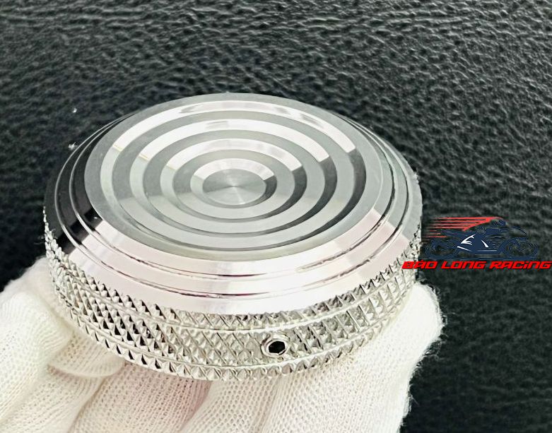 Nắp xăng inox 304 cnc mẫu thái 001 gắn được nhiều loại xe máy