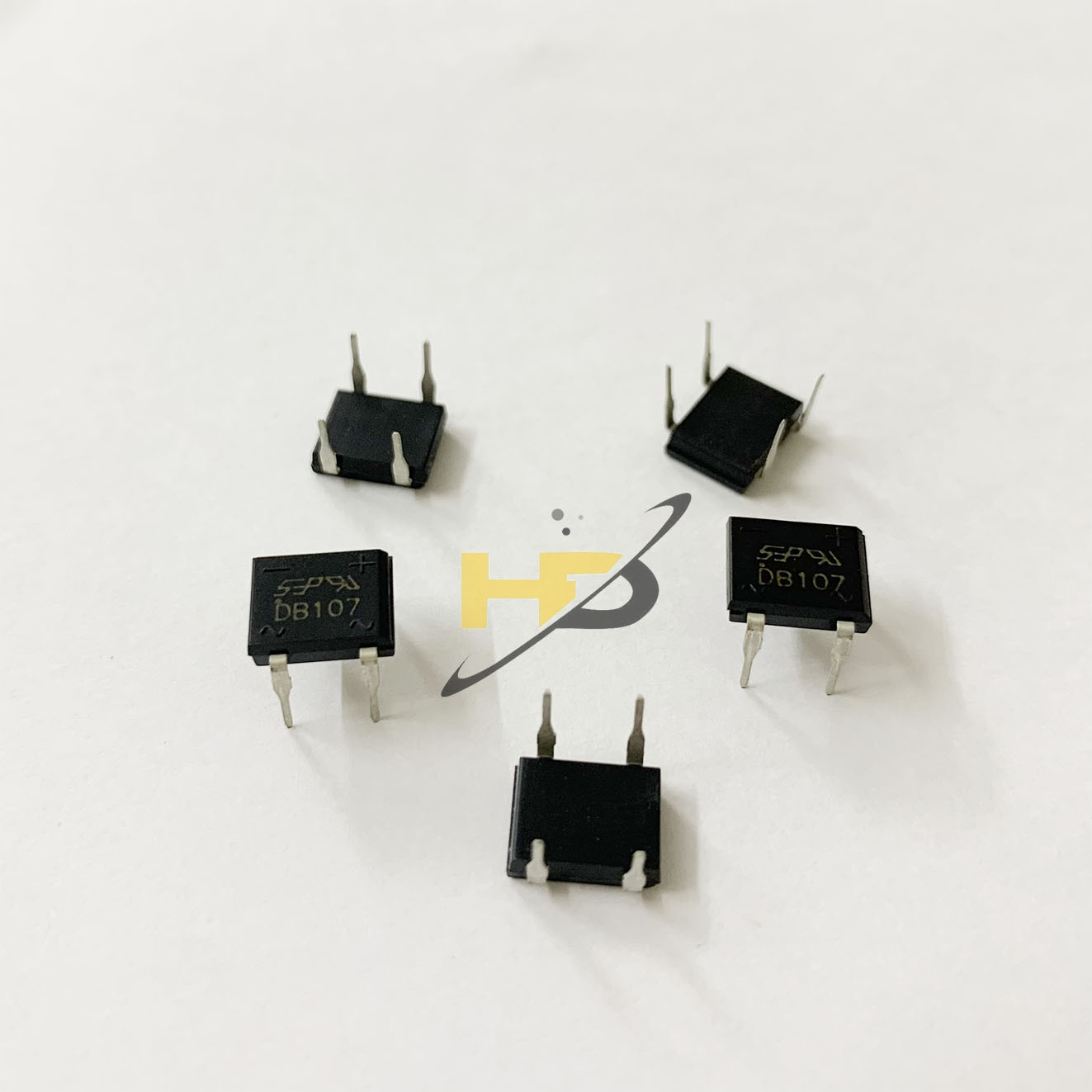 Combo 5 Diode Cầu DB107 1A 1000V DIP4 Loại Chân Cắm (Mới)