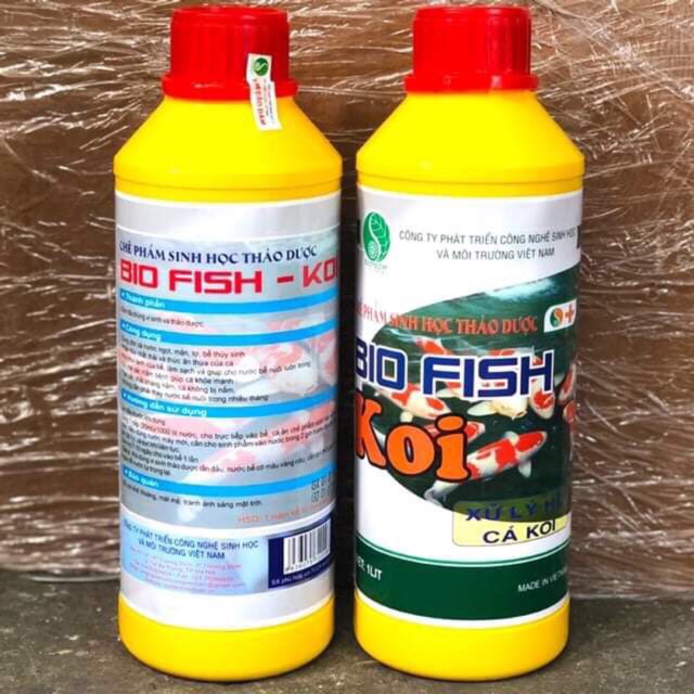 Men vi sinh hồ koi bio fish koi cho cá koi 1000ml giúp làm trong nước, cân bằng ph và ngừa nấm trên cá koi