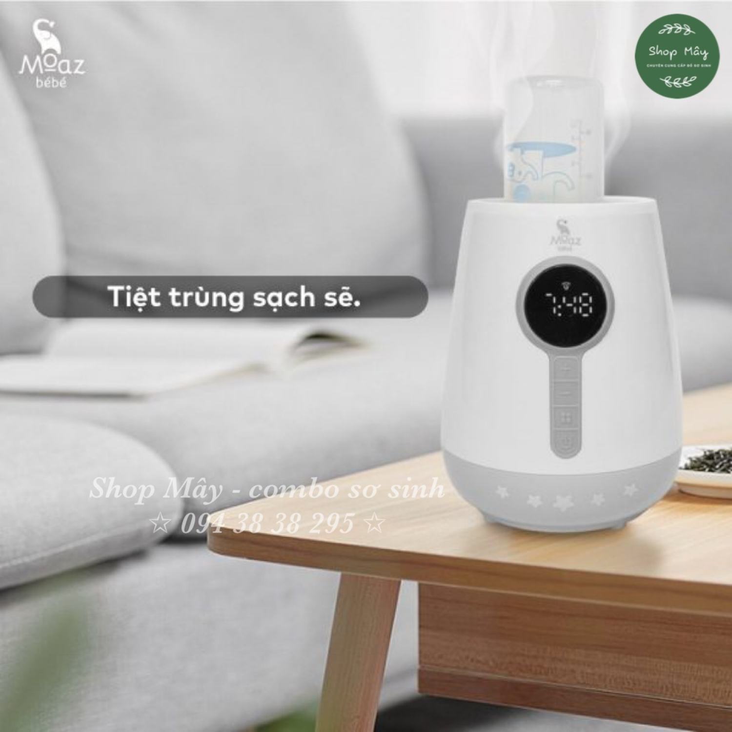 [CHÍNH HÃNG] Máy hâm sữa và tiệt trùng siêu tốc Moaz BéBé MB-021