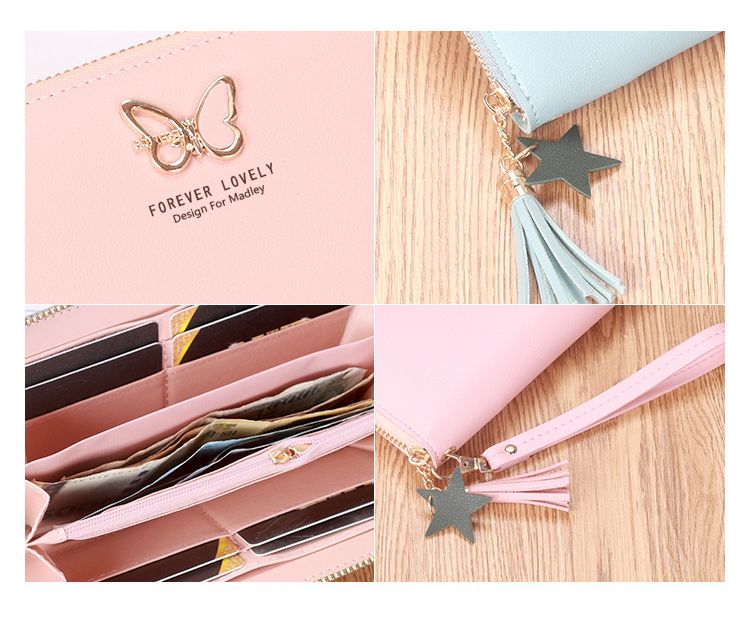 [Hcm]Ví Dài Đựng Thẻ Forever Young Hình Bướm Dễ Thương V340