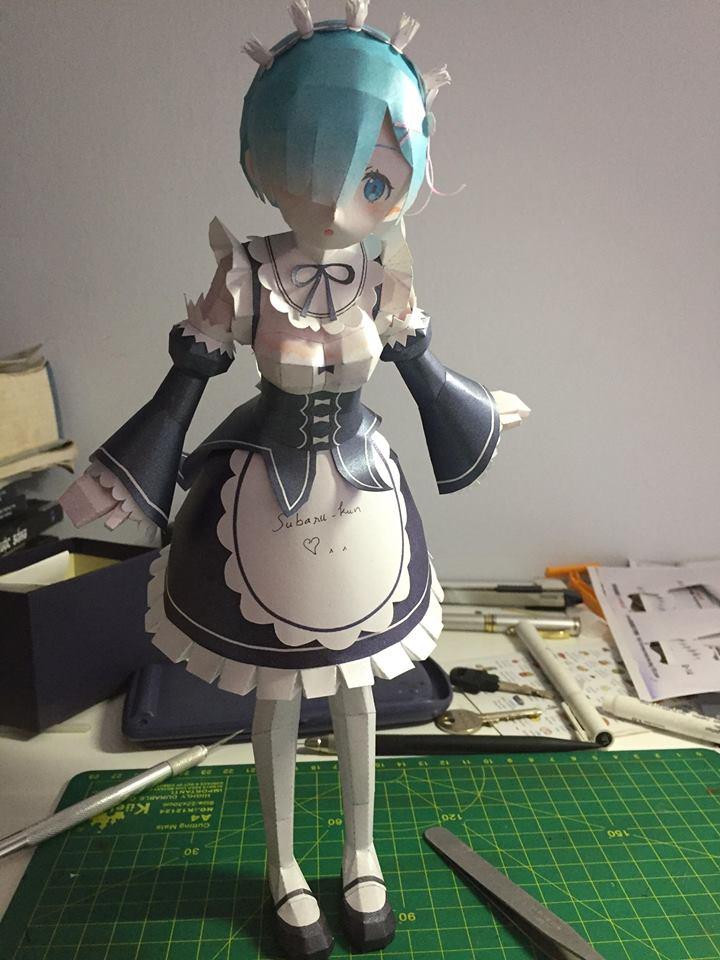 Mô hình giấy anime girl[Re:Zero kara Hajimeru Isekai Seikatsu]  Rem