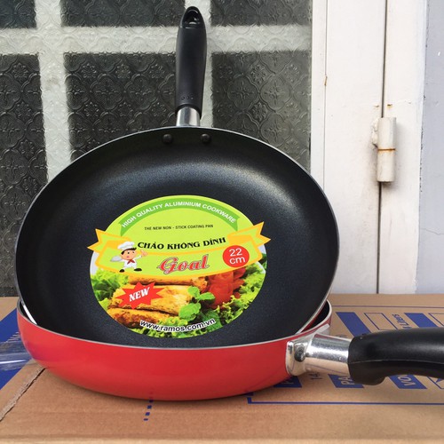 CHẢO CHỐNG DÍNH CÁN TAY CẦM 22 CM. CHẢO CHỐNG DÍNH CAO CẤP CHO MỌI NHÀ. CHẢO CHIÊN XÀO 22 CM