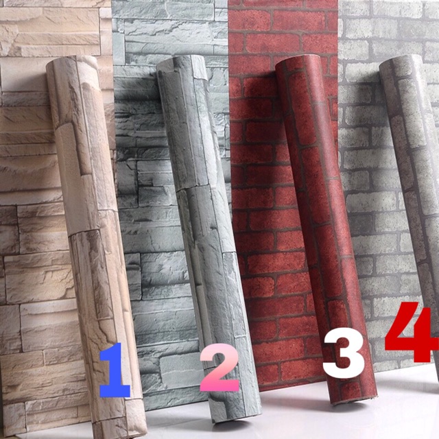 Giấy Dán Tường Giả Gạch Vỡ Khổ 1M2