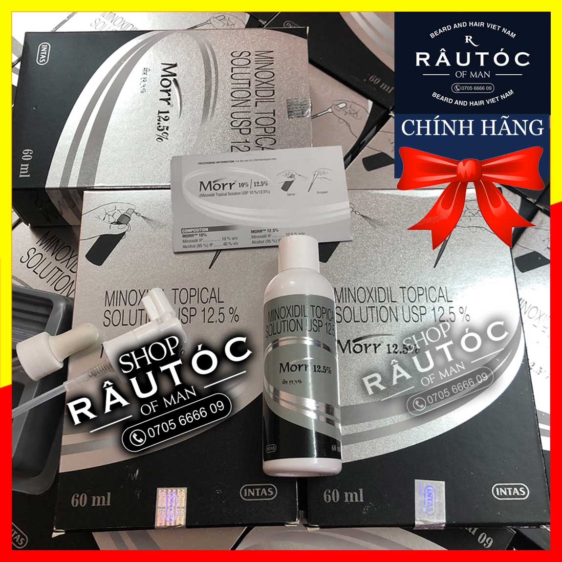 Minoxidil mọc râu tóc morr 12.5% lỏng