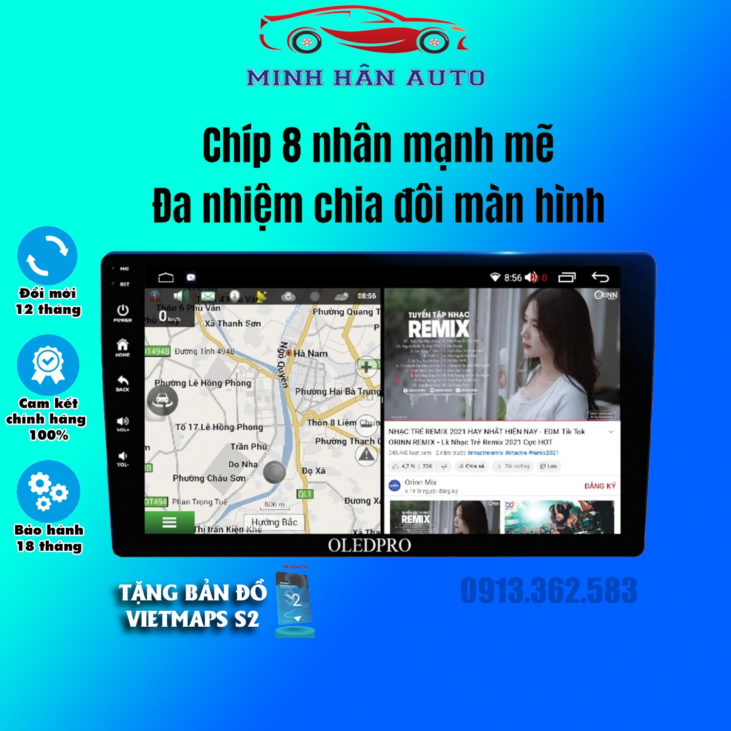[Hỗ Trợ Lắp Đặt] Màn hình ô tô android OLEDPRO lắp sim 4G, thu phát wifi, Màn hình DVD android oledpro giá rẻ Nghe nhạc xem phim hình ảnh trung thực sắc nét, camera lùi, màn hình dvd xe hơi, Màn hình ô tô giá rẻ , UY TÍN 166