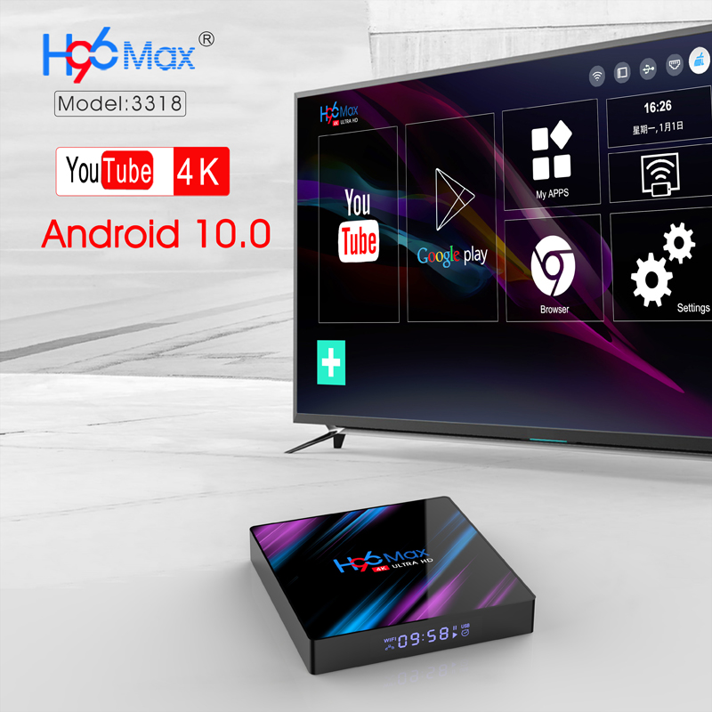 Android tv box chip RK 3528  Ram 4G Rom 32G kết nối wifi  hỗ trợ video 4k xem nhiều kênh truyền hình miễn phí bảo hành 12 tháng H96MAX 3528 tivi box