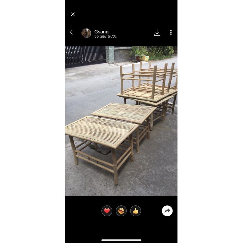 [HCM]bàn tre chân cố định