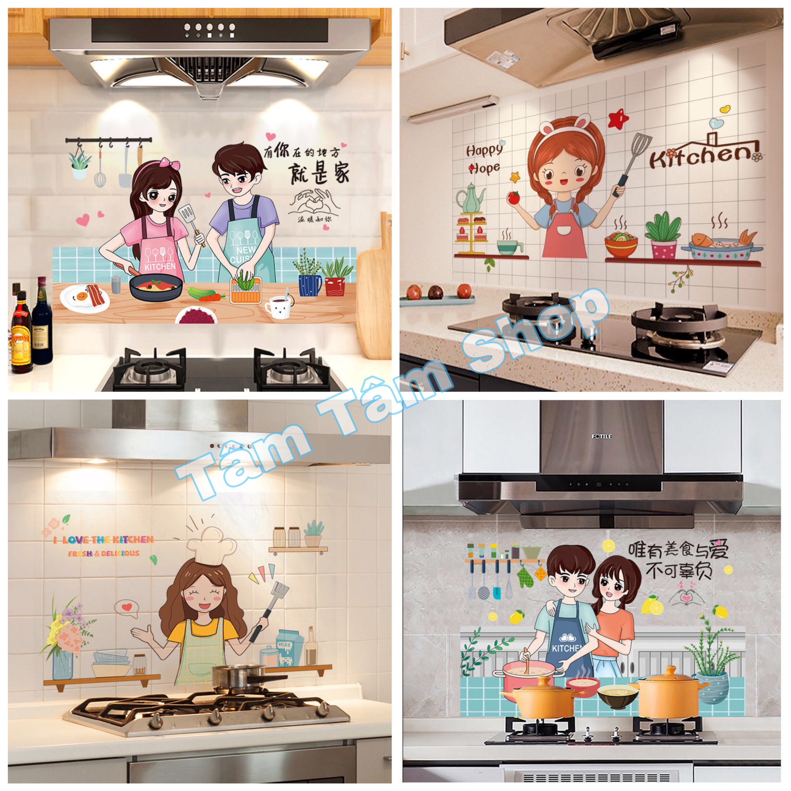 Decal Giấy dán bếp cách nhiệt chống dầu mỡ, kích thước (60 x 90cm).