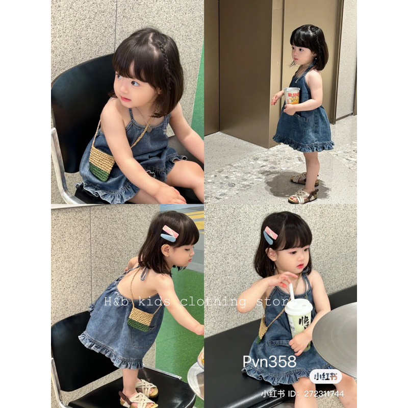 [SET BÉ GÁI] Yếm bò đuôi cá cực điệu cho bé gái (8-25kg)