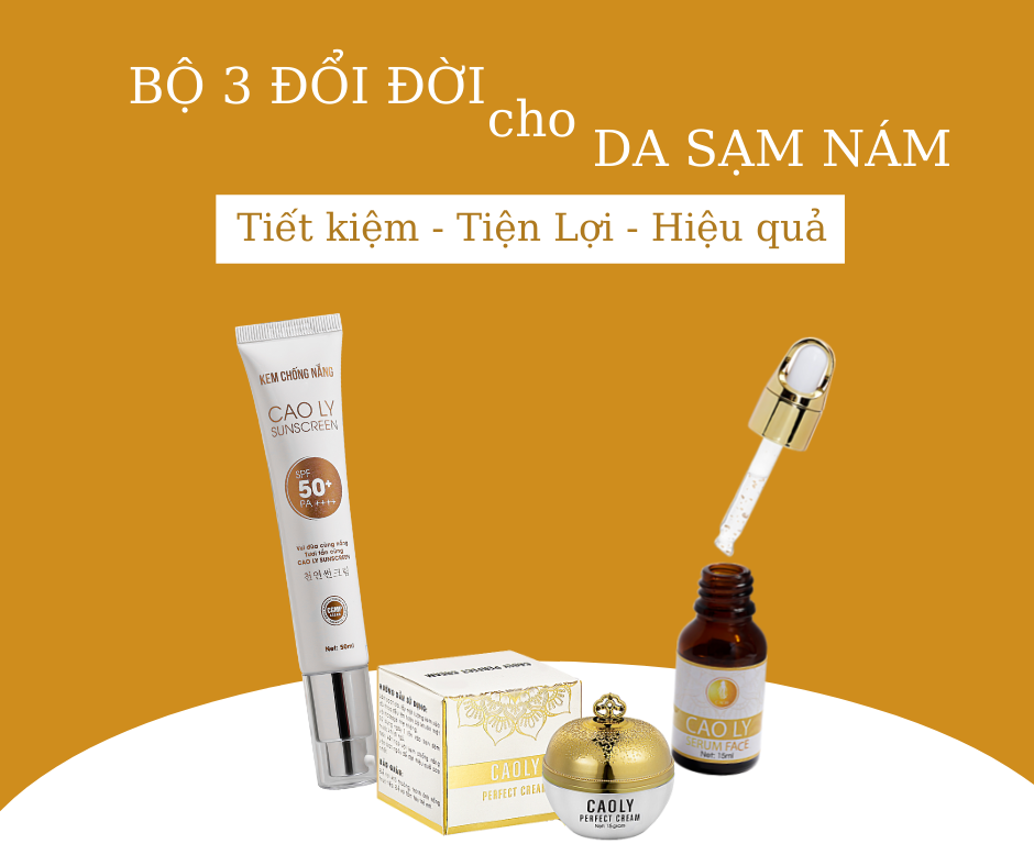 [CHÍNH HÃNG] BỘ 4 CAO LY MO NÁM TÀN NHANG . (kem bôi, chống nắng, serum.srm)