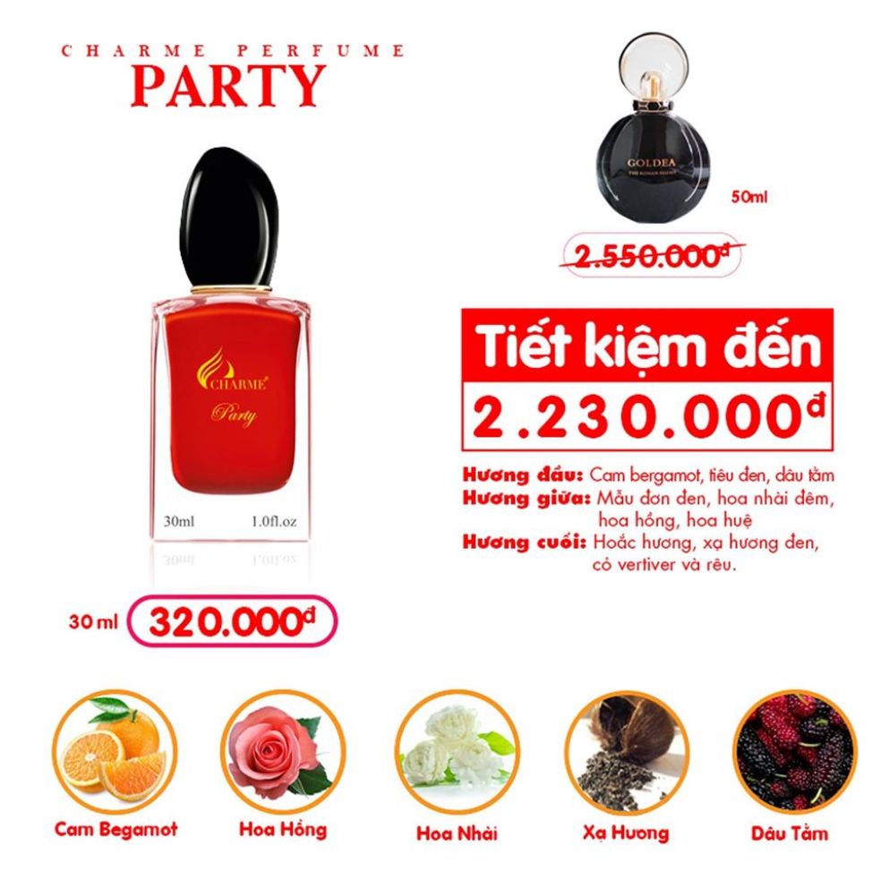 [HCM]NƯỚC HOA NỮ PARTY 30ML