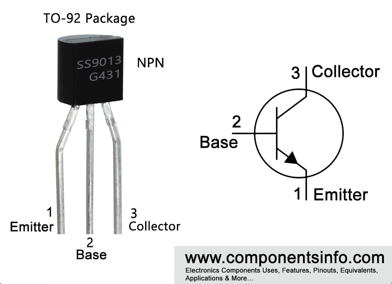 50con Transistor S9013 TO-92 TRANS NPN 05A 20V