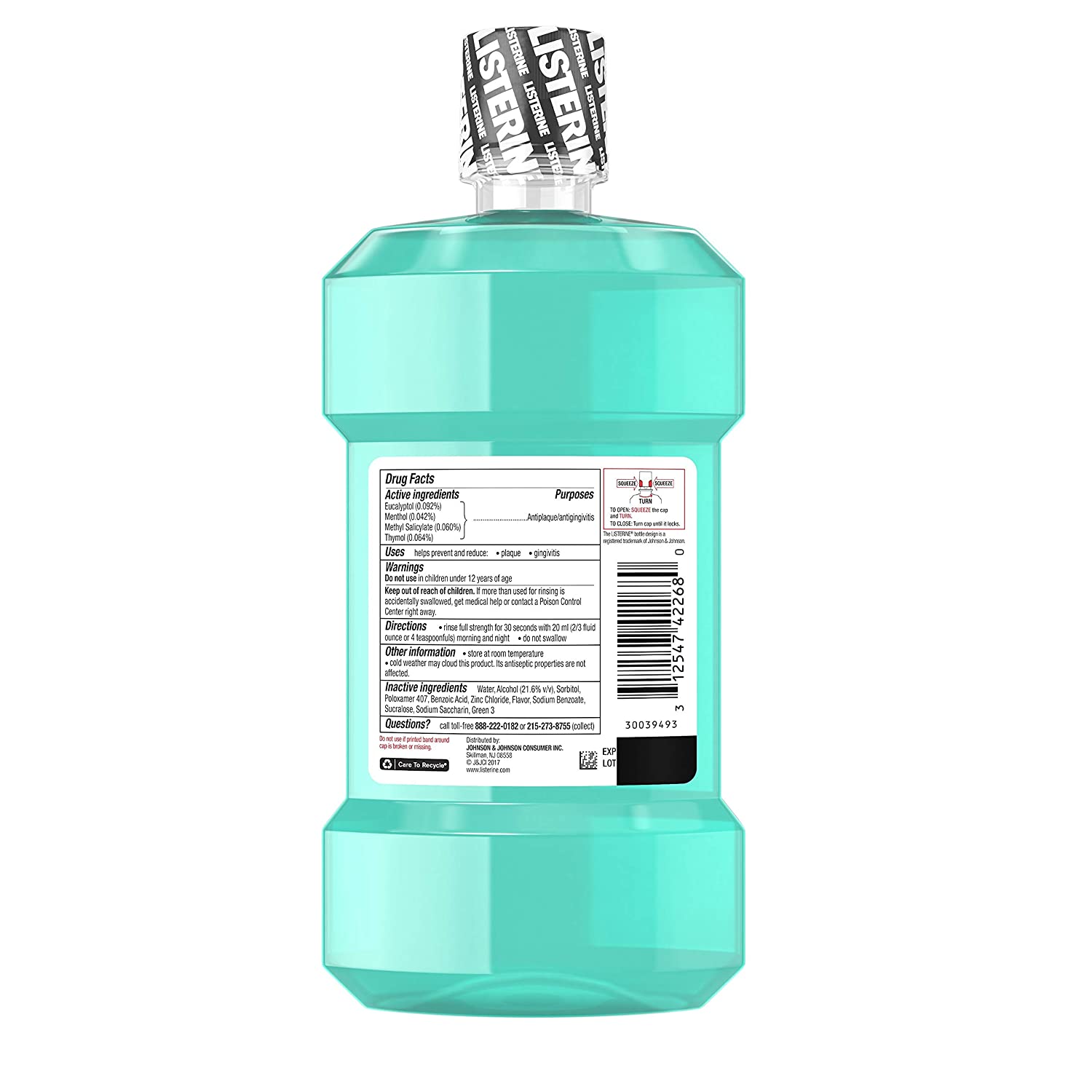 Nước Súc Miệng Listerine Ultra Clean Cool Mint 1500ml