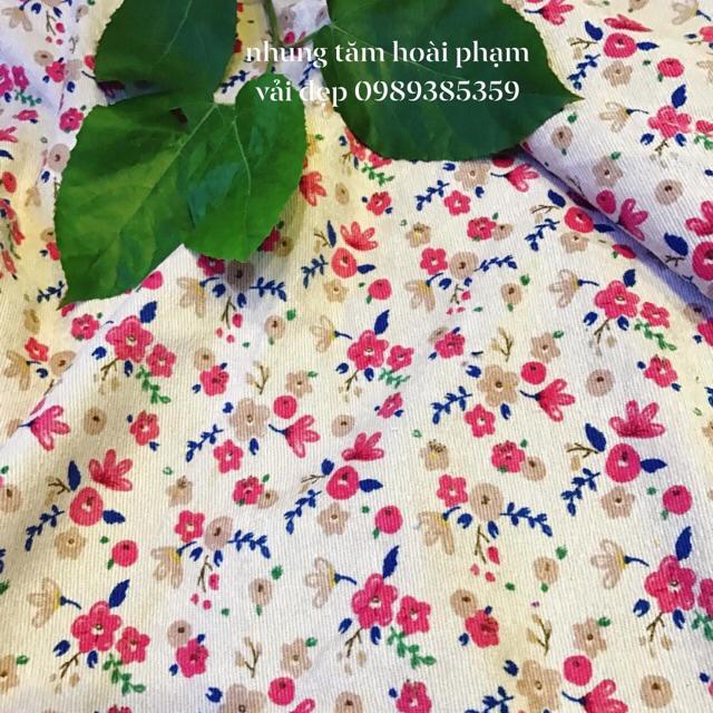 Vải nhung tăm hoa linh lan