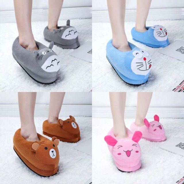 giày bông heo hồng dễ thương