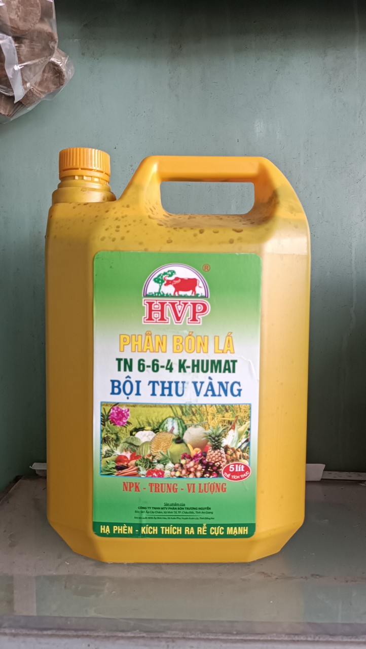 HVP yellow bumper 6-6-4 k-humat mid-concentration leaf fertilizer -Can yellow & Can Black