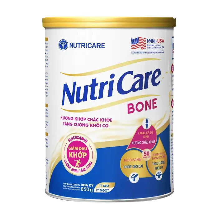 Sữa bột Nutricare Bone Mới phòng loãng xương cải thiện xương khớp (850g)