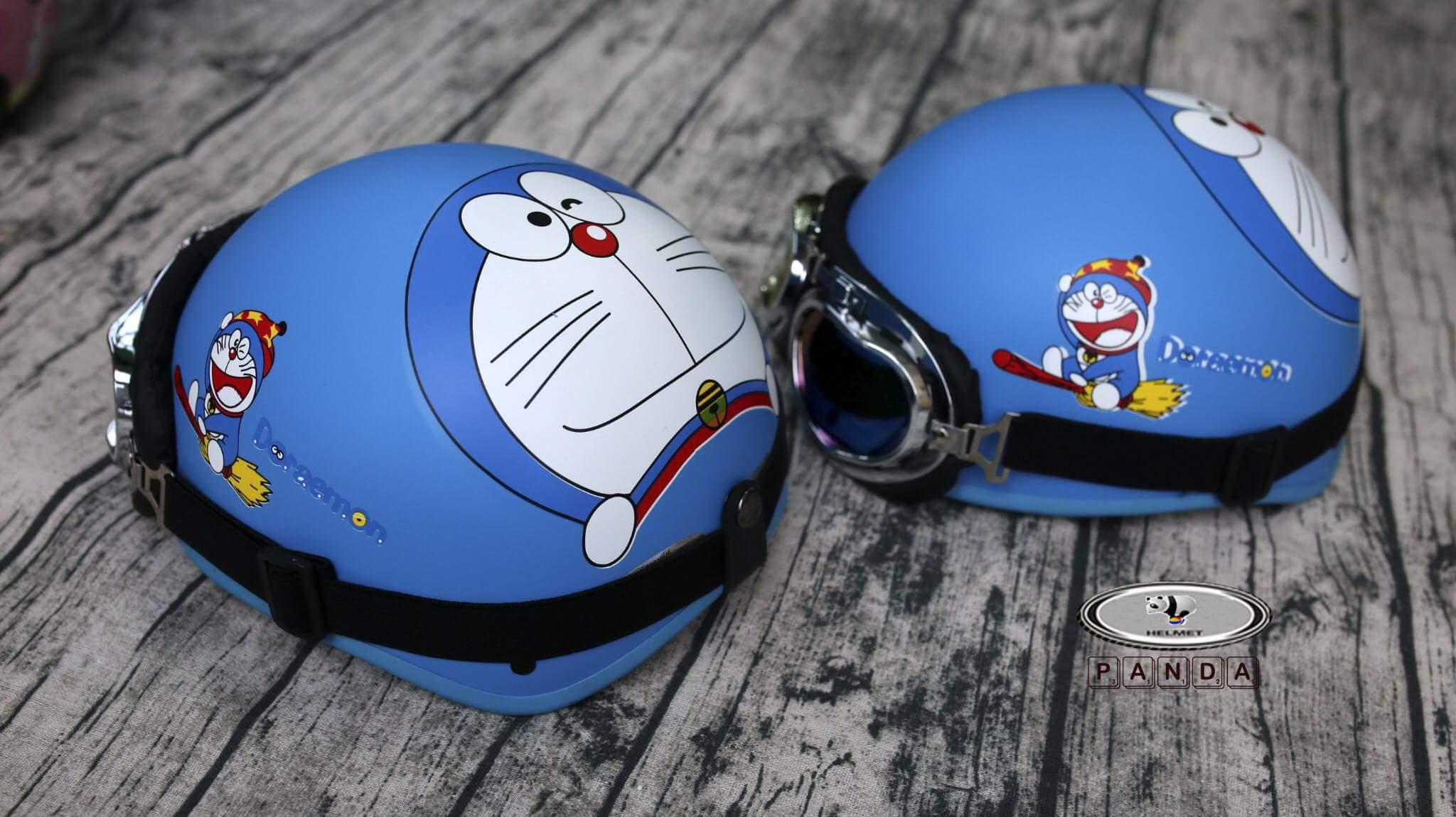 [HCM]Nón doraemon nửa đầu kèm kính