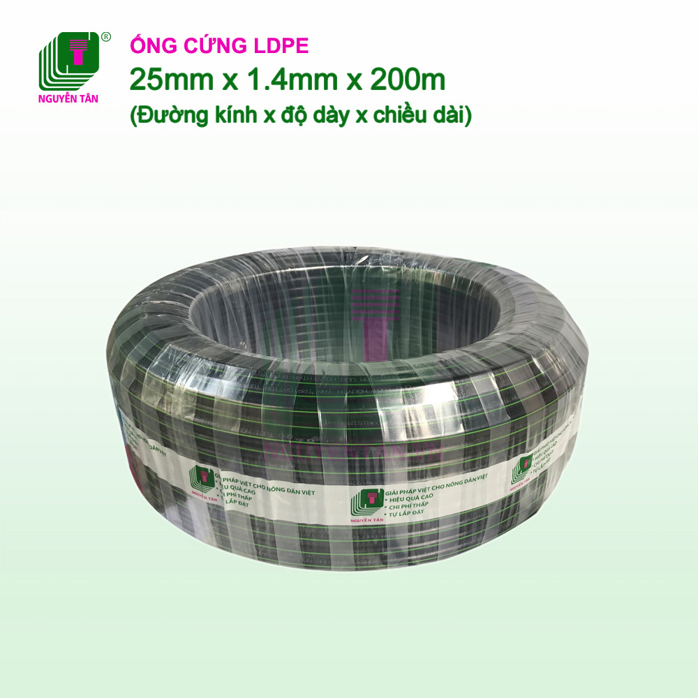 Cuộn 200m ống dây tưới LDPE Nguyễn Tân 25mm