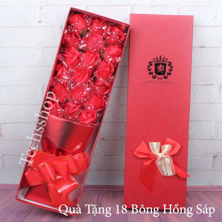 Hộp quà 18 bông hồng sáp kim tuyết - Quà tặng ngày lễ quốc tế phụ nữ 8/3 - Quà tặng sinh nhật - Hộp đựng quà cưới - Happy birthday - Quà 20/10 - Quà 14/2 - Quà Valentine - Quà Noel - Quà tặng tình yêu - Quà kỷ niệm ngày cưới