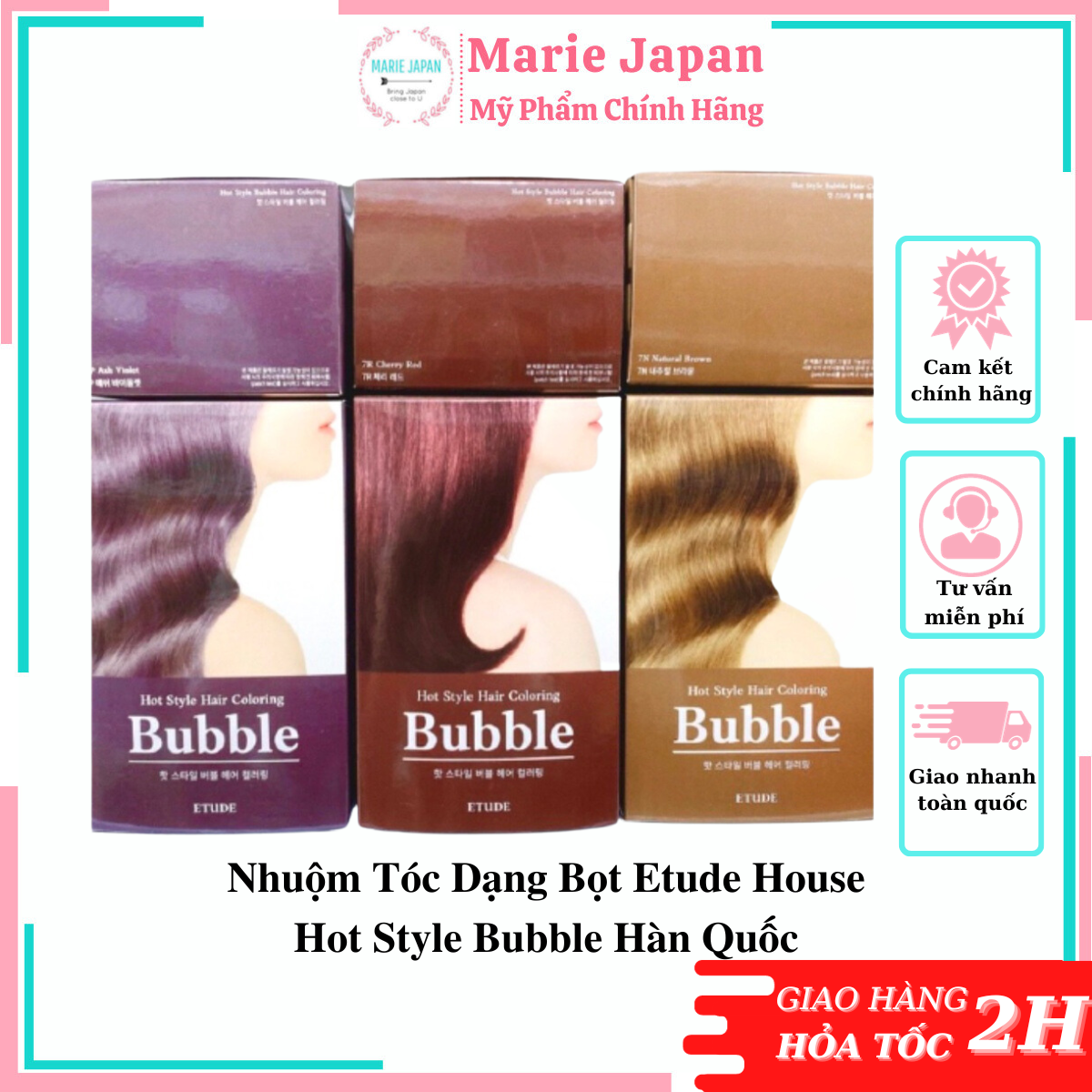 Nhuộm Tóc Dạng Bọt Etude House Hot Style Bubble Hàn Quốc