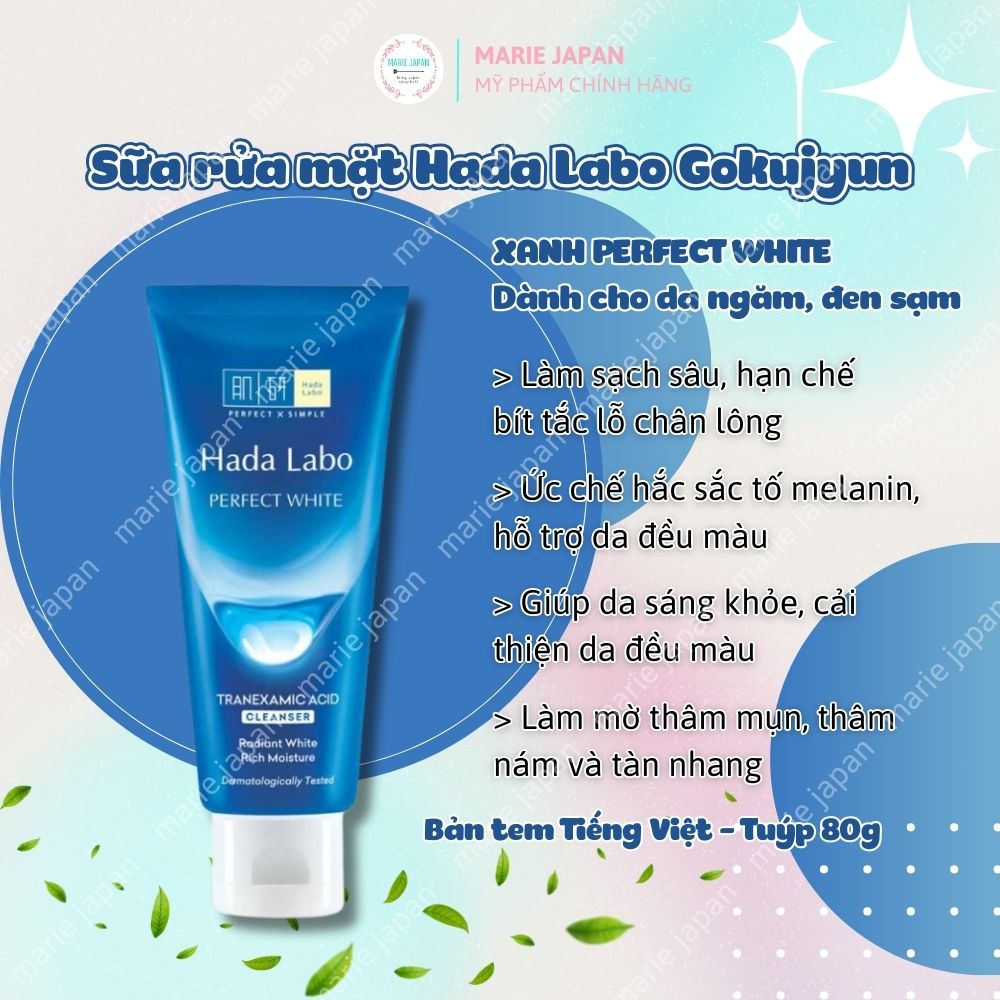 Sữa Rửa Mặt Làm Sạch Cấp Ẩm Hada Labo Gokujyun Nhật Bản