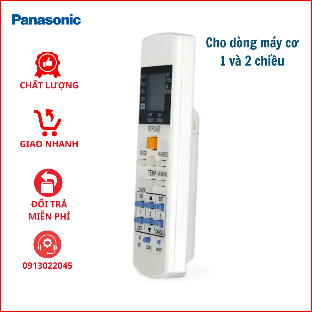 Điều khiển cho máy lạnh Panasonic 1 chiều (Cơ).
