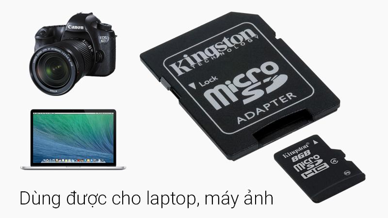 Tháº» nhá» MicroSD 8 GB Class 4