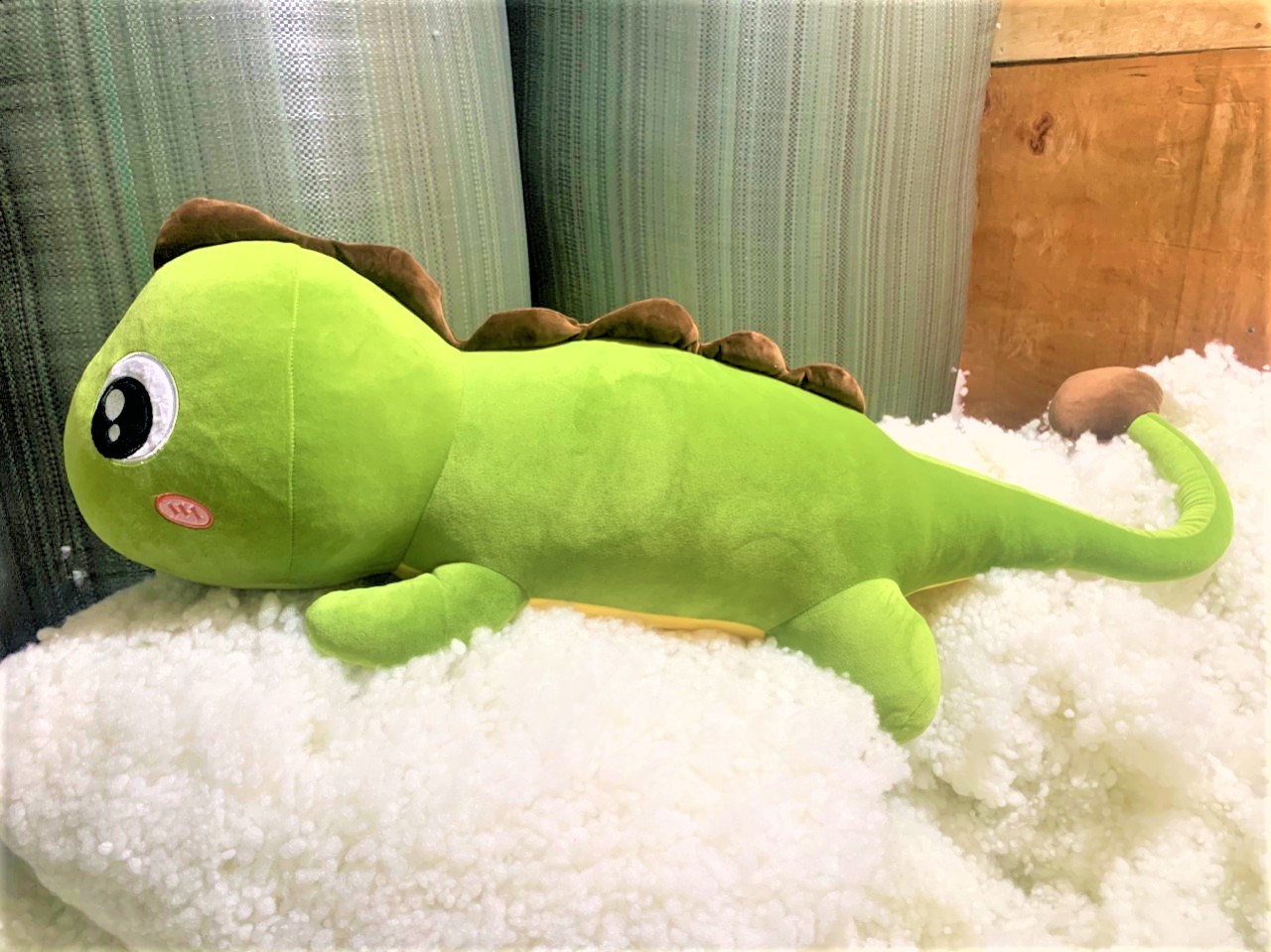 Gối Ôm Gấu Bông Khủng Long Mắt Lồi Cute Vải Nhung Co Dãn 4 Chiều Hàng Cao Cấp - giá xưởng - gấu bông nhồi gòn bi trắng sạch không tạp chất - gaubong268