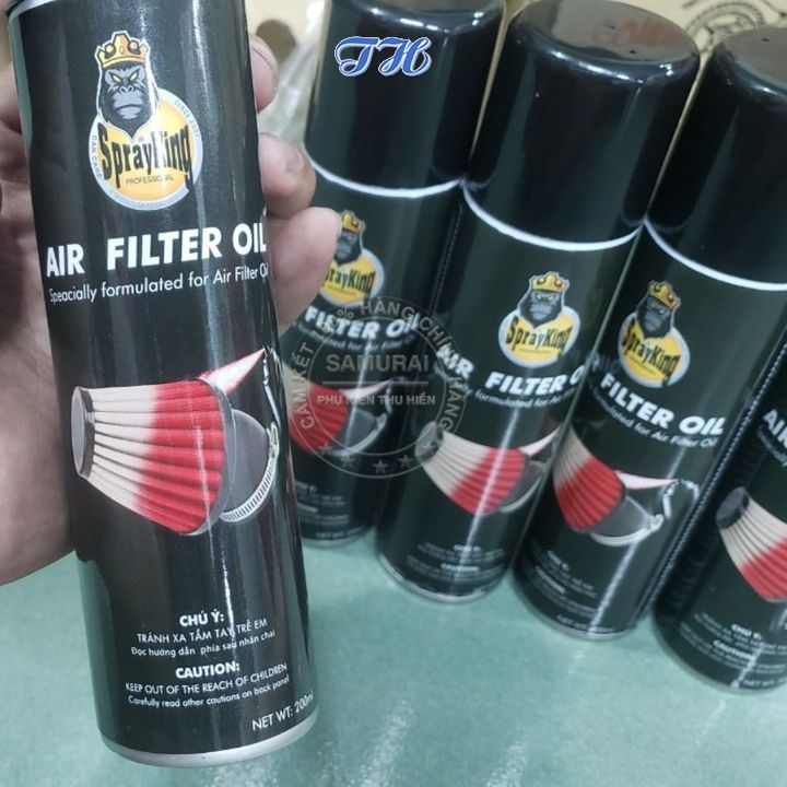 Tẩm dầu lọc gió Sprayking - Air Filter Oil 200ml, chai vệ sinh lọc gió sprayking
