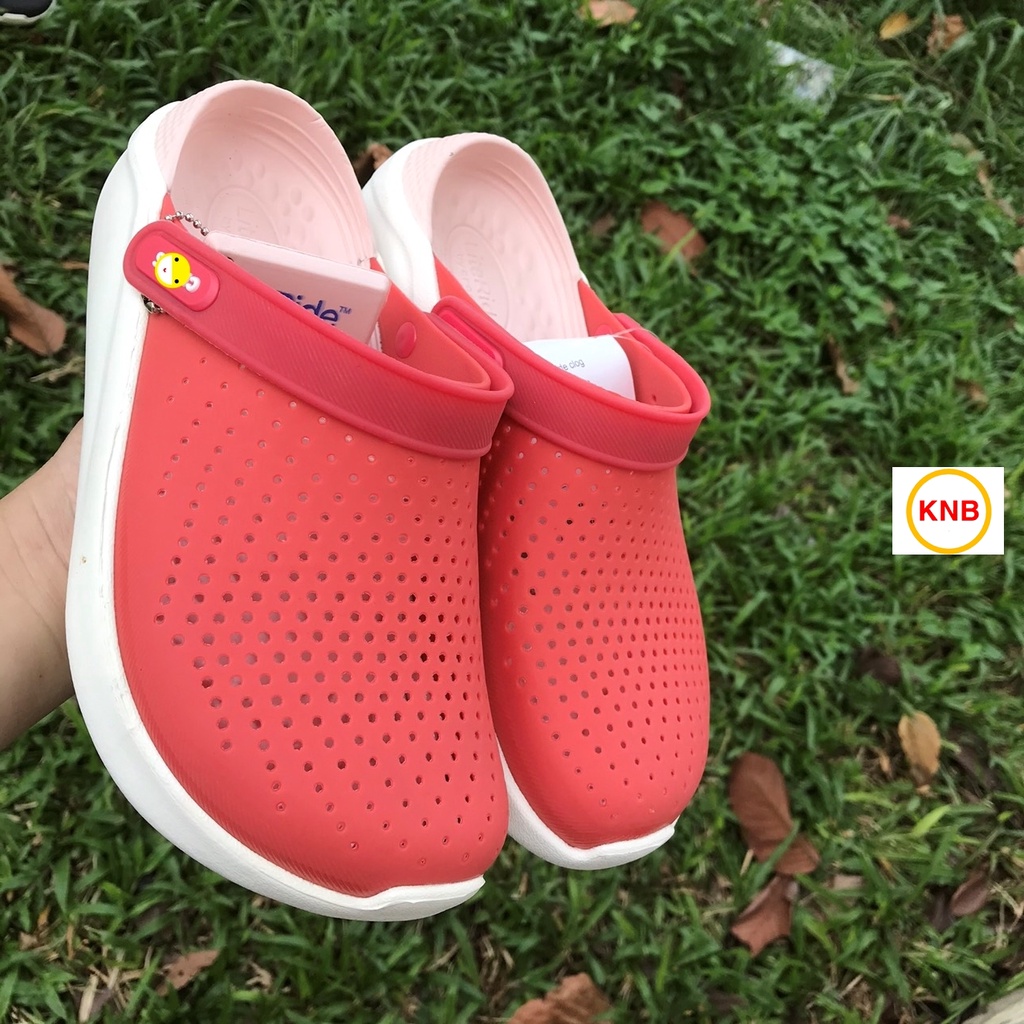 Dép sục cross literide nam nữ màu nhiều mẫu dép bít đầu đi mưa nắng thoải mái nhiều lỗ thông thoáng càng đi càng êm chân