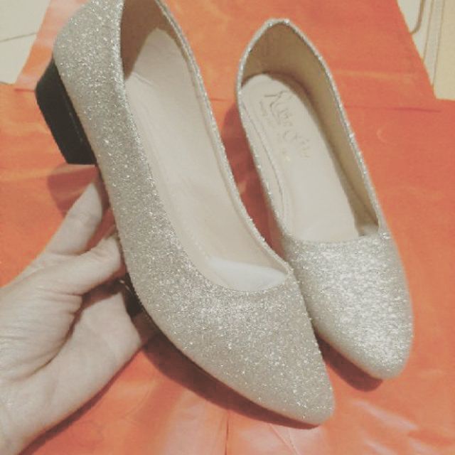 Giày búp bê nhũ vàng đế 2p(khách chọn tăng size)