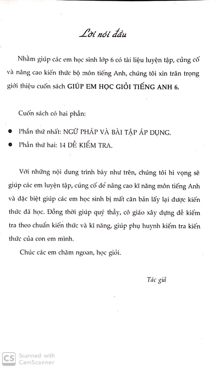 [HCM]Giúp em học giỏi Tiếng Anh 6