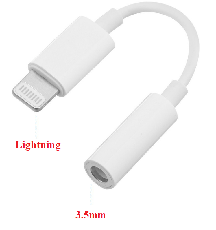 Cáp chuyển đổi sang cổng Audio 3.5 cho Iphone 7, 7 plus, 8, 8 plus