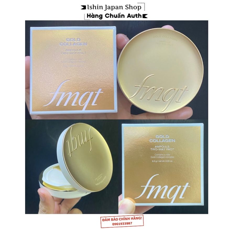Phấn phủ collagen siêu mịn the face shop dưỡng da chống nắng gold collagen ampoule 9.5g spf40 pa++