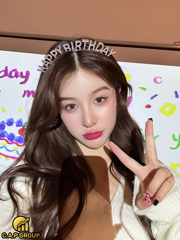 Bờm tóc nữ đính đá HAPPY BIRTHDAY sang chảnh cá tính Hàn Quốc