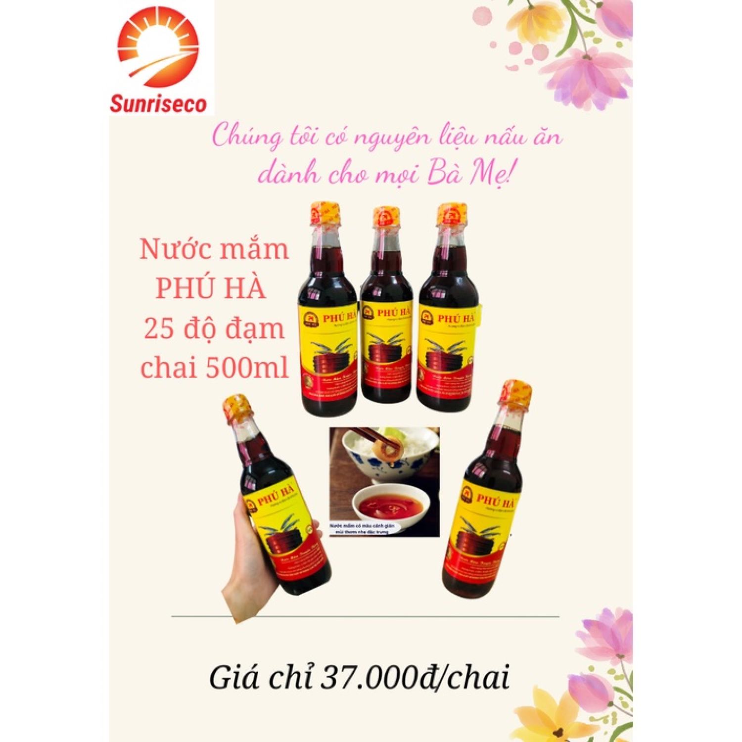 Combo 3 chai nước mắm Phú Hà 25 đạm Chai 500ml