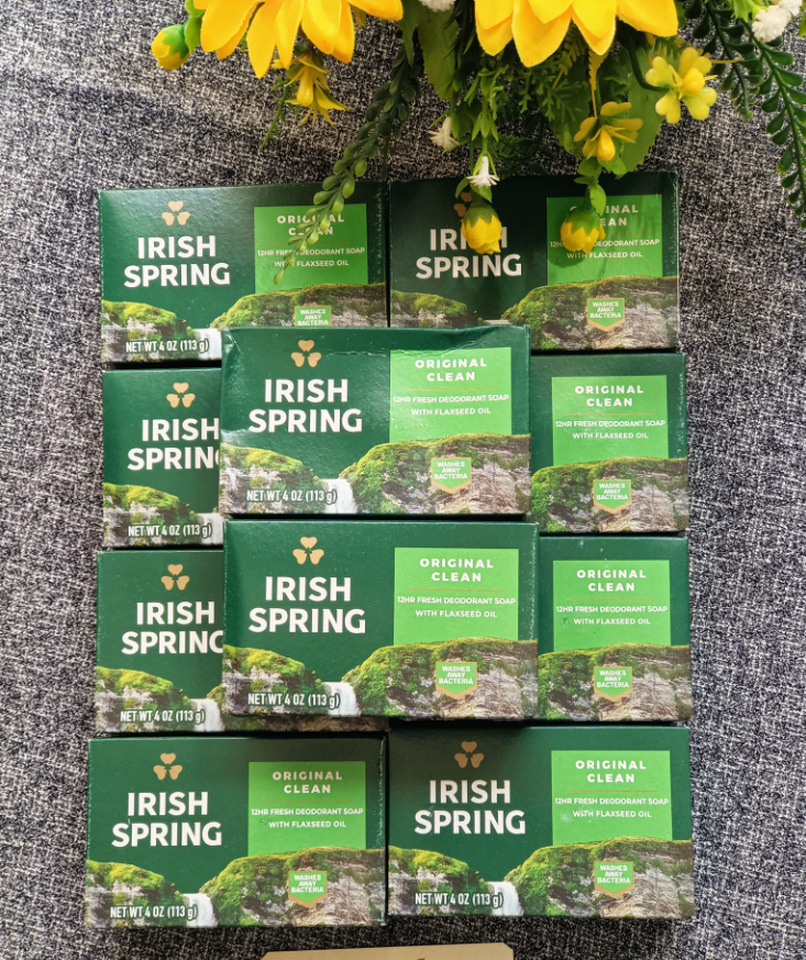 Combo 10 Bánh xà phòng diệt khuẩn MỸ IRISH SPRING ORIGINAL - 113g