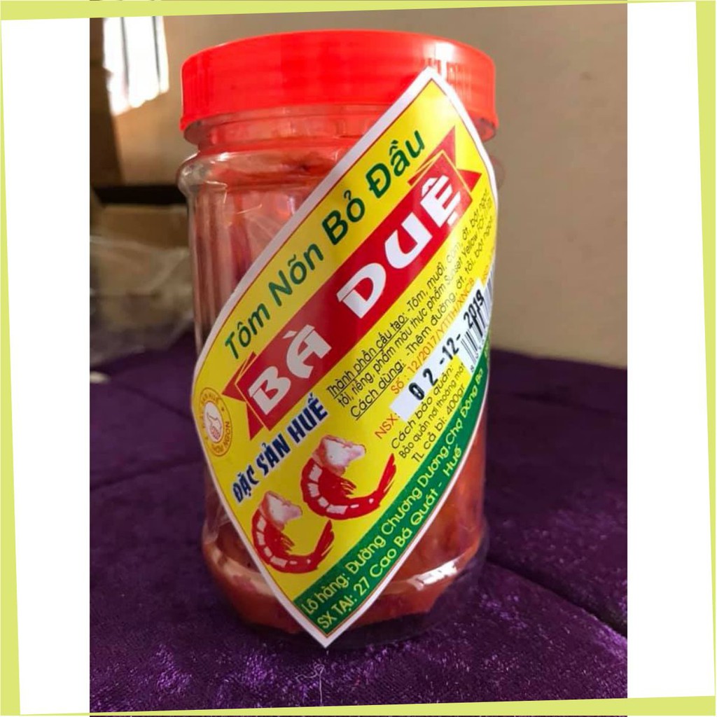 Tôm chua Bà Duệ tôm nõn bỏ đầu 400g [Đặc sản Huế]