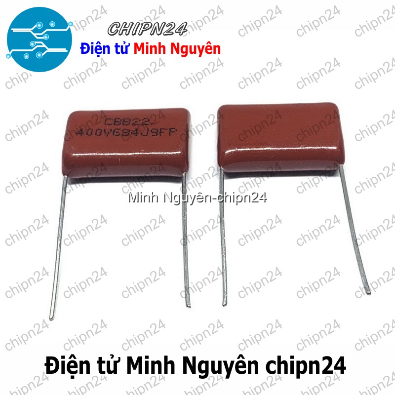[5 con] (F231) Tụ CBB 400V 684J P=15mm (684 680nF 0.68uF) - HH001183